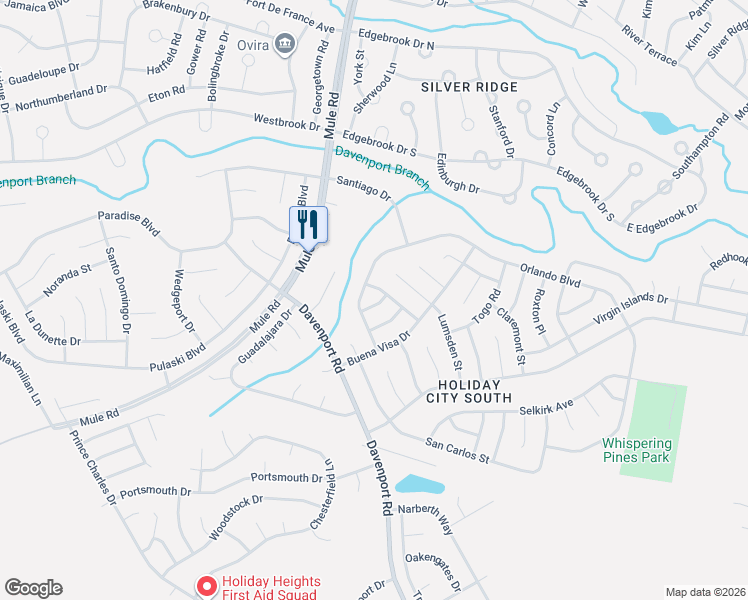 map of restaurants, bars, coffee shops, grocery stores, and more near 8 Las Croabas Lane in Toms River