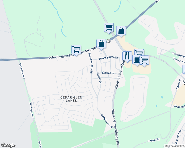 map of restaurants, bars, coffee shops, grocery stores, and more near 11 Roosevelt City Road in Manchester Township