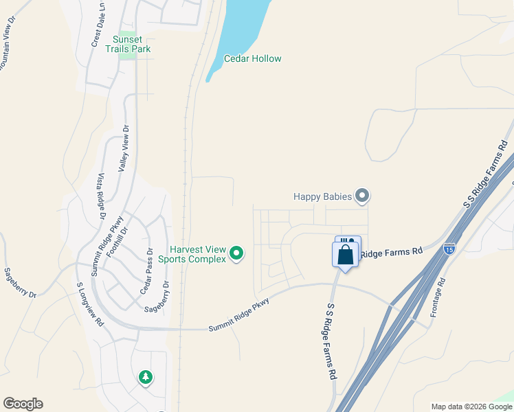 map of restaurants, bars, coffee shops, grocery stores, and more near 1247 Harvest View Drive in Santaquin