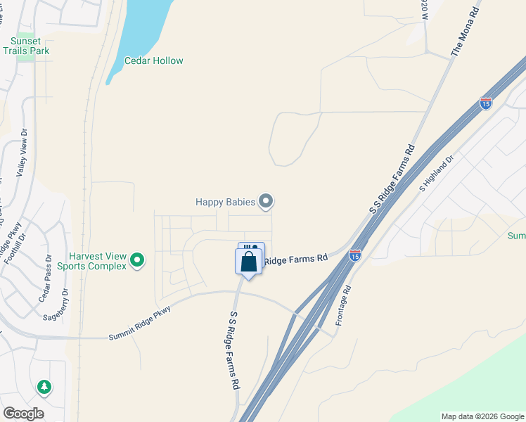 map of restaurants, bars, coffee shops, grocery stores, and more near 962 West Broadleaf Drive in Santaquin