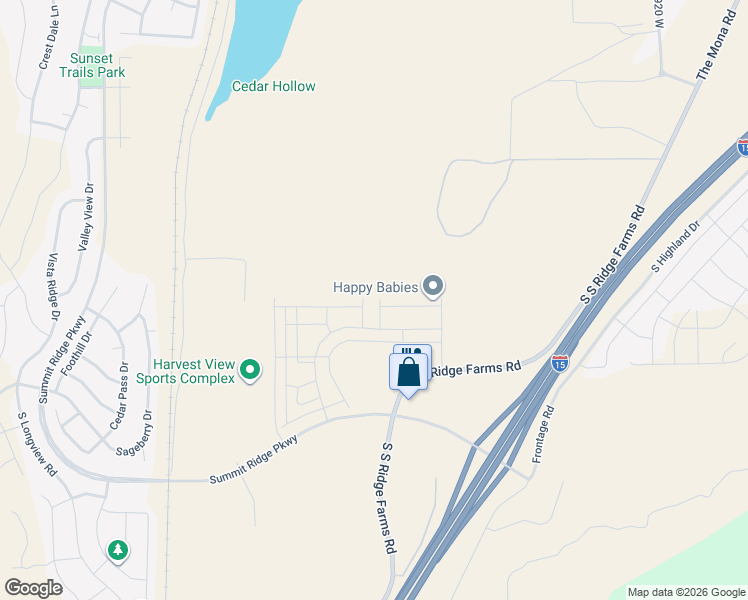 map of restaurants, bars, coffee shops, grocery stores, and more near 1210 South Catail Drive in Santaquin