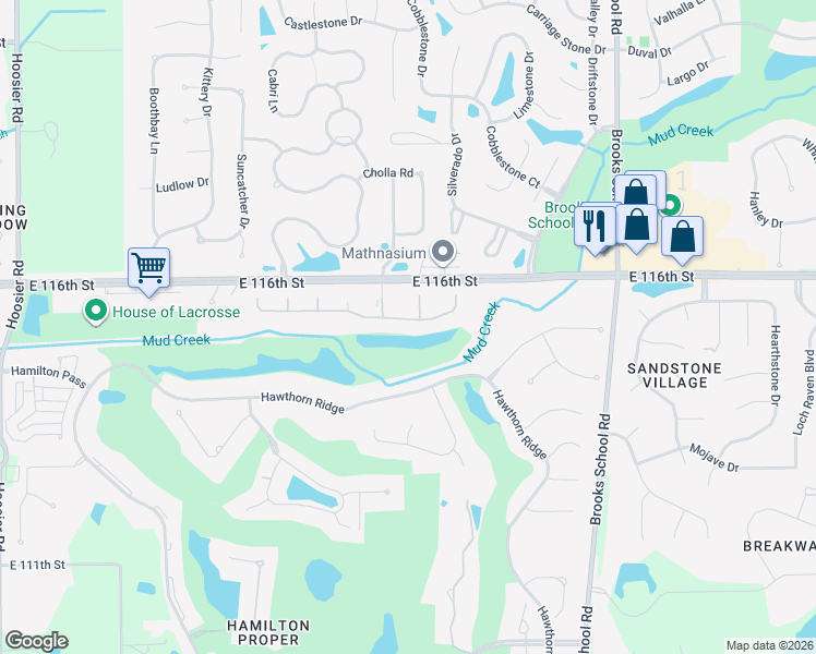 map of restaurants, bars, coffee shops, grocery stores, and more near 12067 Edgefield Drive Circle in Fishers