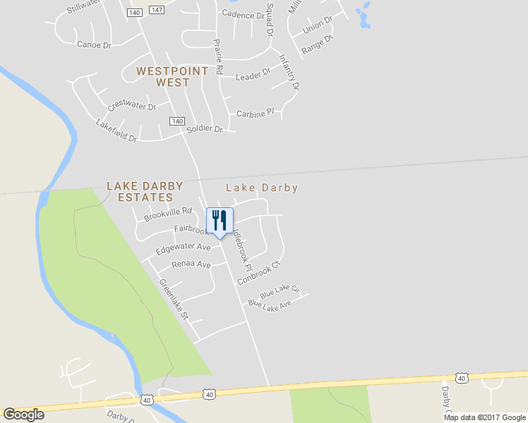 map of restaurants, bars, coffee shops, grocery stores, and more near 8420 Fairbrook Avenue in Galloway