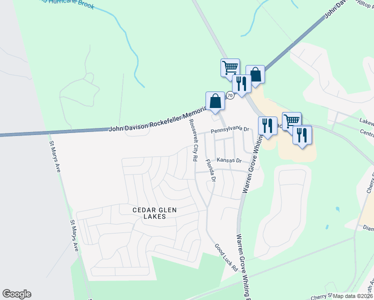 map of restaurants, bars, coffee shops, grocery stores, and more near 51 Michigan Avenue in Manchester Township