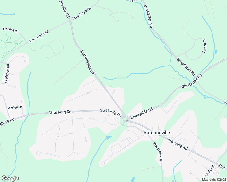 map of restaurants, bars, coffee shops, grocery stores, and more near 1151 Romansville Road in Chester County