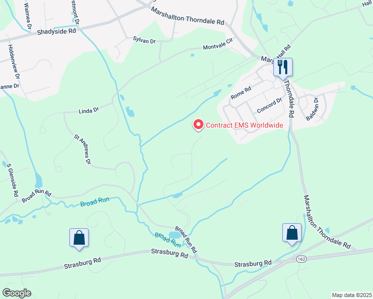 map of restaurants, bars, coffee shops, grocery stores, and more near 1558 Tattersall Way in West Chester