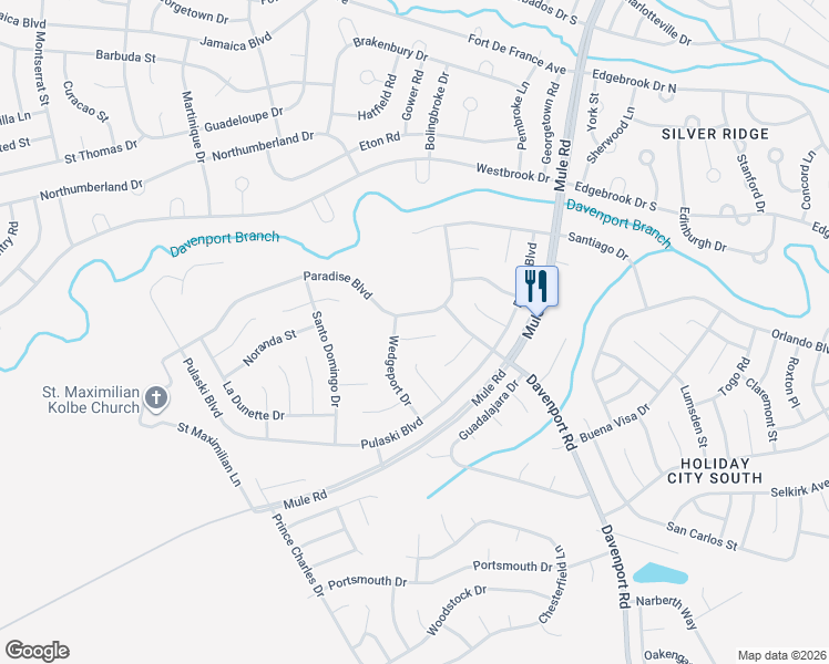 map of restaurants, bars, coffee shops, grocery stores, and more near 41 Paradise Boulevard in Toms River