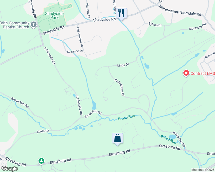 map of restaurants, bars, coffee shops, grocery stores, and more near 1655 Royal Berkshire Circle in West Chester