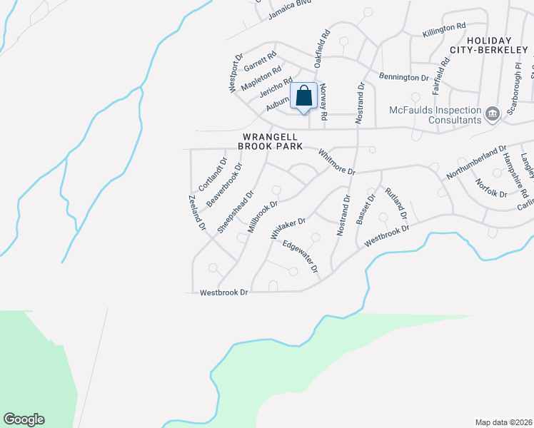 map of restaurants, bars, coffee shops, grocery stores, and more near 37 Millbrook Drive in Toms River
