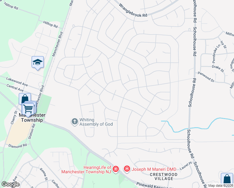 map of restaurants, bars, coffee shops, grocery stores, and more near 1 Buckskin Court in Manchester Township