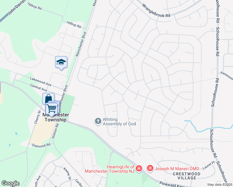 map of restaurants, bars, coffee shops, grocery stores, and more near 8 Flintlock Lane in Manchester Township