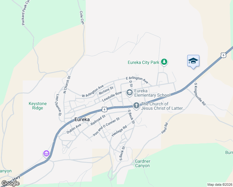 map of restaurants, bars, coffee shops, grocery stores, and more near 260 E Street in Eureka