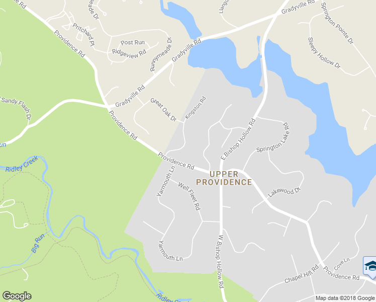 map of restaurants, bars, coffee shops, grocery stores, and more near 40 Kingston Road in Media