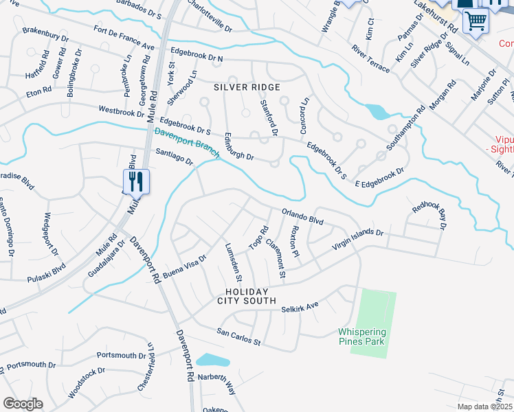map of restaurants, bars, coffee shops, grocery stores, and more near 103 Orlando Boulevard in Toms River