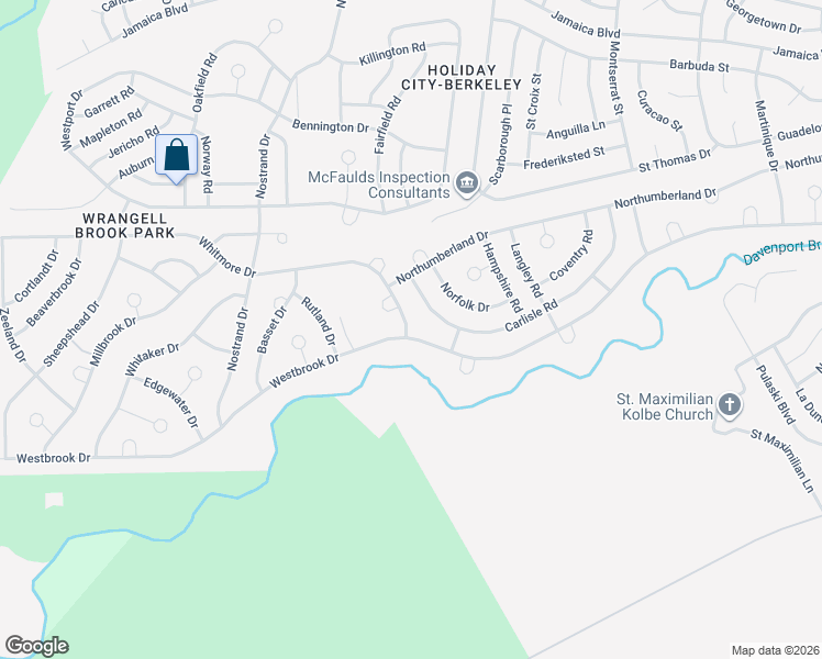 map of restaurants, bars, coffee shops, grocery stores, and more near 2 Whitmore Drive in Toms River