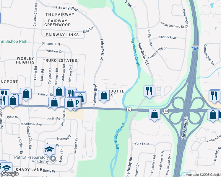map of restaurants, bars, coffee shops, grocery stores, and more near 5325 Great Oak Drive in Columbus