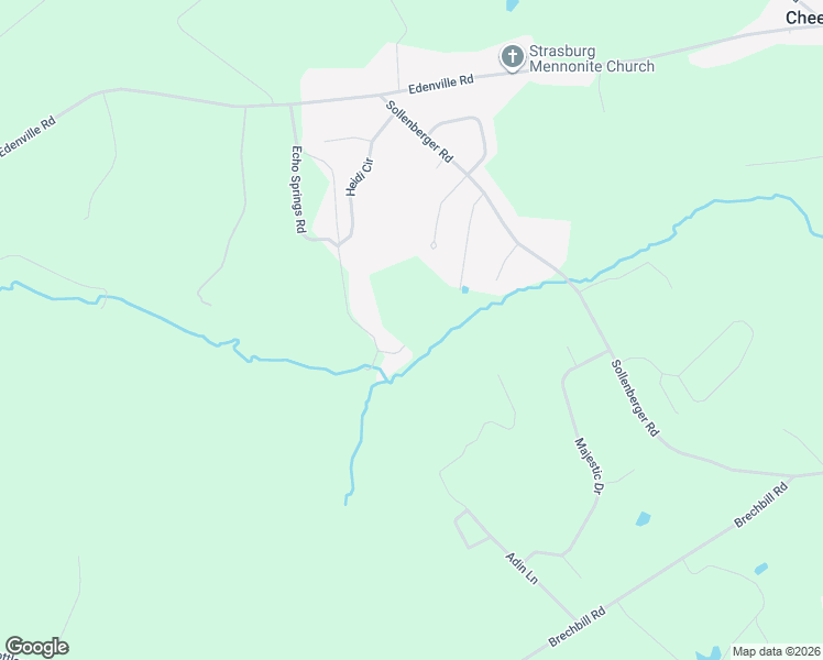map of restaurants, bars, coffee shops, grocery stores, and more near 2512 Sherry Drive in Chambersburg