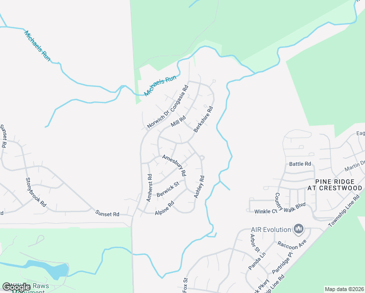 map of restaurants, bars, coffee shops, grocery stores, and more near 4 Ashley Road in Manchester Township