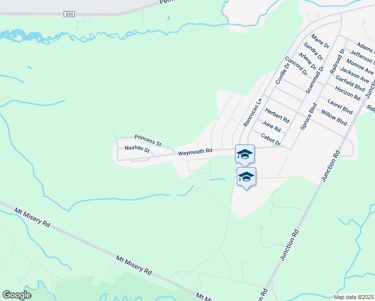 map of restaurants, bars, coffee shops, grocery stores, and more near 3561 Weymouth Road in Pemberton Township