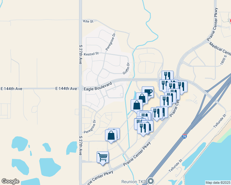 map of restaurants, bars, coffee shops, grocery stores, and more near 3128 Eagle Boulevard in Brighton