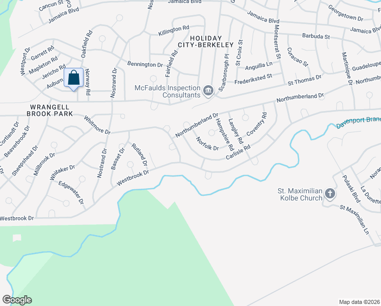 map of restaurants, bars, coffee shops, grocery stores, and more near 2 Whitmore Drive in Toms River