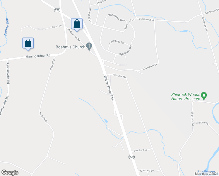 map of restaurants, bars, coffee shops, grocery stores, and more near 16 Beverly Road in Willow Street