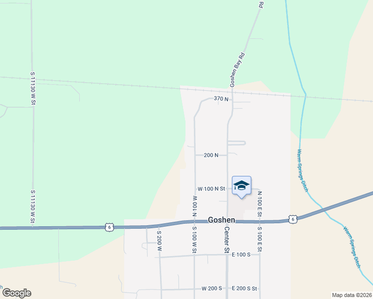 map of restaurants, bars, coffee shops, grocery stores, and more near 225 North 100 West in Goshen