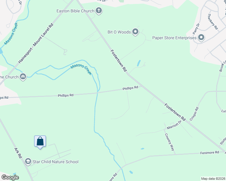 map of restaurants, bars, coffee shops, grocery stores, and more near 71 Phillips Road in Hainesport