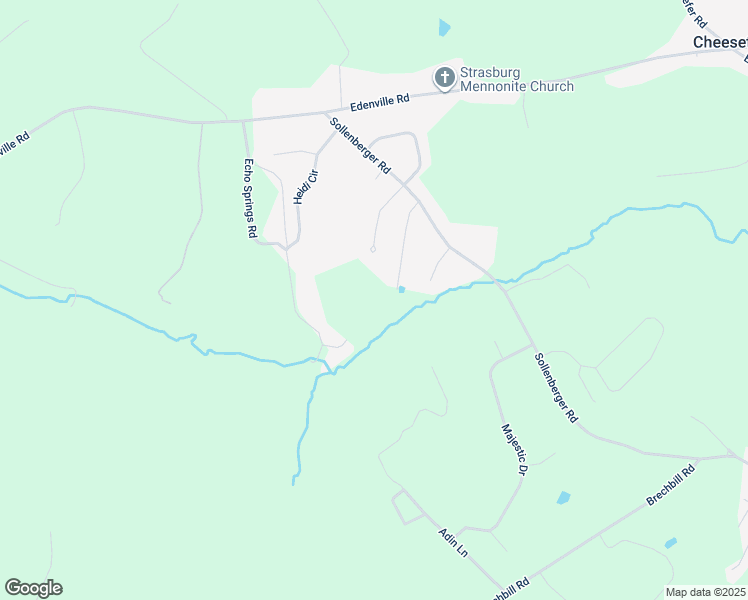 map of restaurants, bars, coffee shops, grocery stores, and more near 1557 Sherry Drive in Chambersburg