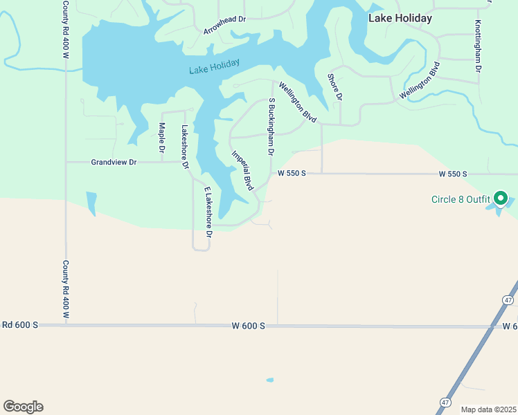 map of restaurants, bars, coffee shops, grocery stores, and more near 5543 Imperial Boulevard in Crawfordsville