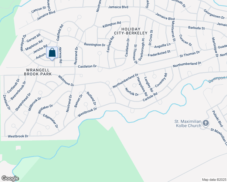 map of restaurants, bars, coffee shops, grocery stores, and more near 16 Whitmore Drive in Toms River