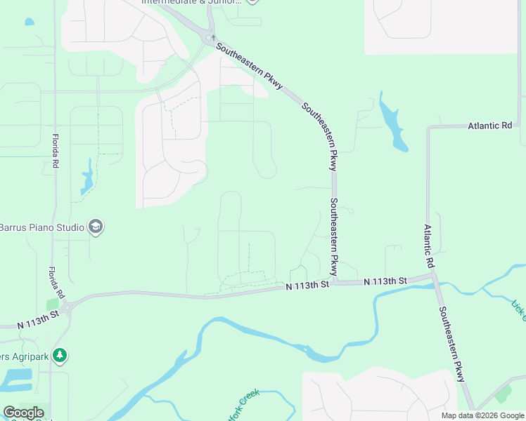map of restaurants, bars, coffee shops, grocery stores, and more near 16000 North 113th Street in Fortville