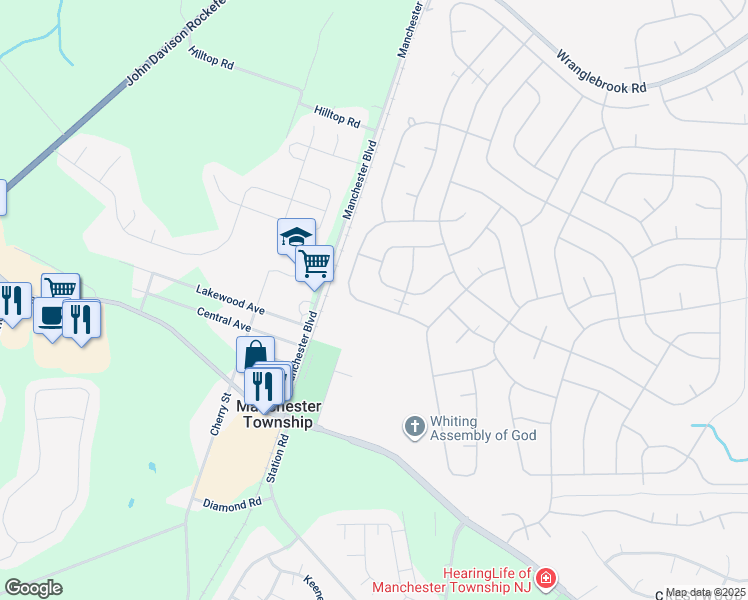 map of restaurants, bars, coffee shops, grocery stores, and more near 26 A Molly Pitcher Boulevard in Manchester Township