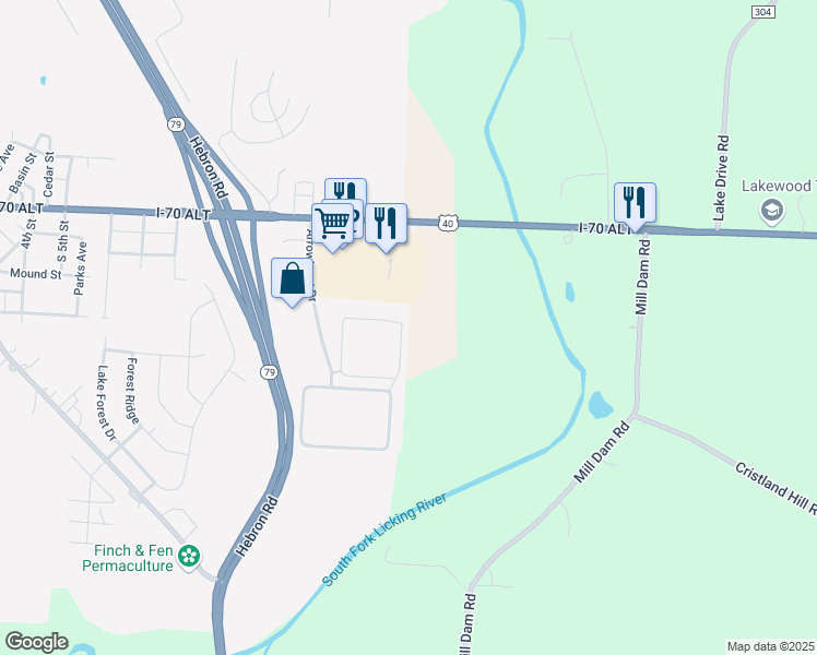map of restaurants, bars, coffee shops, grocery stores, and more near 191 Arrowhead Drive in Hebron