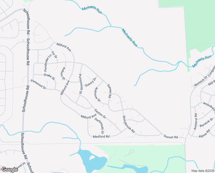 map of restaurants, bars, coffee shops, grocery stores, and more near 52 Sunset Road in Manchester Township