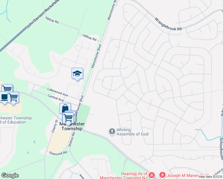 map of restaurants, bars, coffee shops, grocery stores, and more near 28d Lexington Drive in Manchester Township