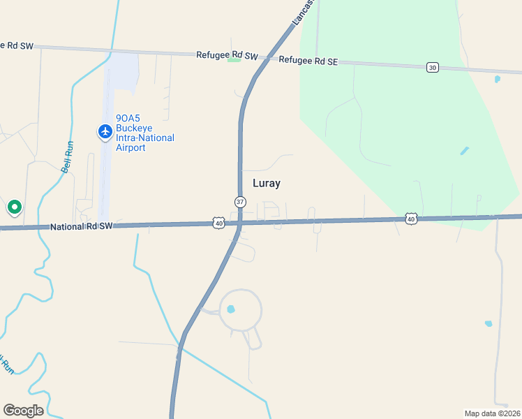 map of restaurants, bars, coffee shops, grocery stores, and more near 269 National Road Southeast in Hebron