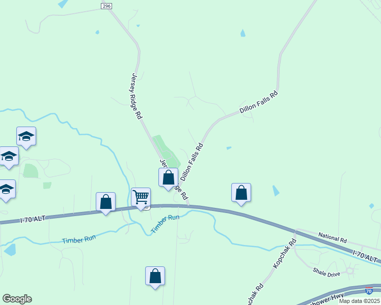 map of restaurants, bars, coffee shops, grocery stores, and more near 3827 Dillon Falls Road in Zanesville