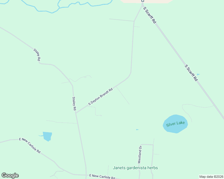 map of restaurants, bars, coffee shops, grocery stores, and more near 4555-4585 South Dayton Brandt Road in New Carlisle