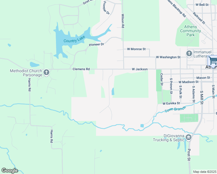 map of restaurants, bars, coffee shops, grocery stores, and more near 25 Barn Hollow Drive in Athens