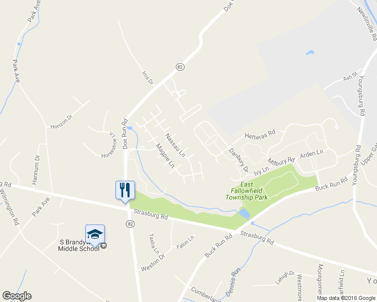 map of restaurants, bars, coffee shops, grocery stores, and more near 102 North Keystone Way in Coatesville