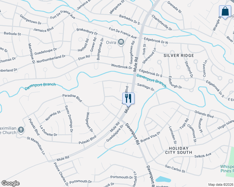 map of restaurants, bars, coffee shops, grocery stores, and more near 18 Speighstown Place in Toms River