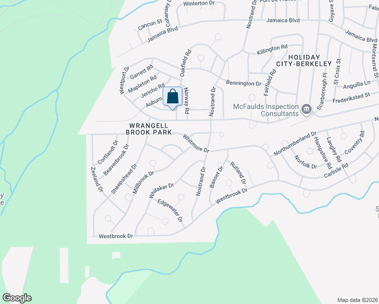 map of restaurants, bars, coffee shops, grocery stores, and more near 6 Millbrook Drive in Toms River