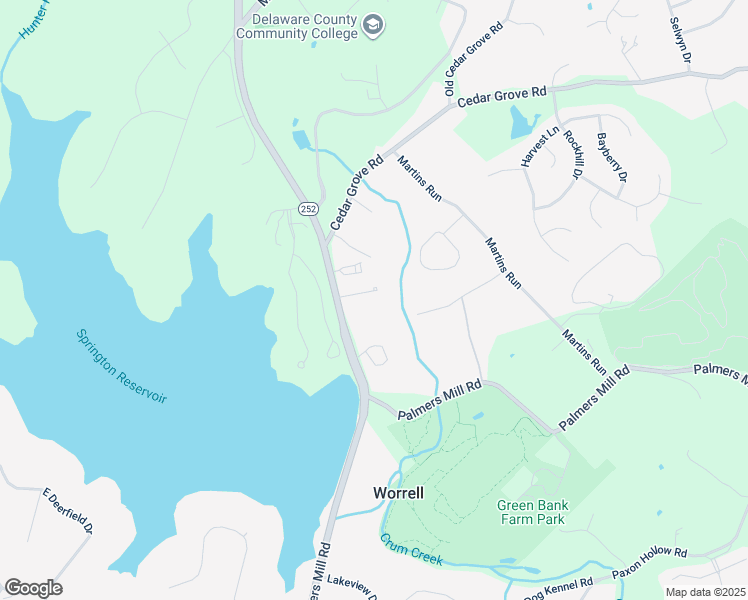 map of restaurants, bars, coffee shops, grocery stores, and more near 122 Springton Mews Circle in Media