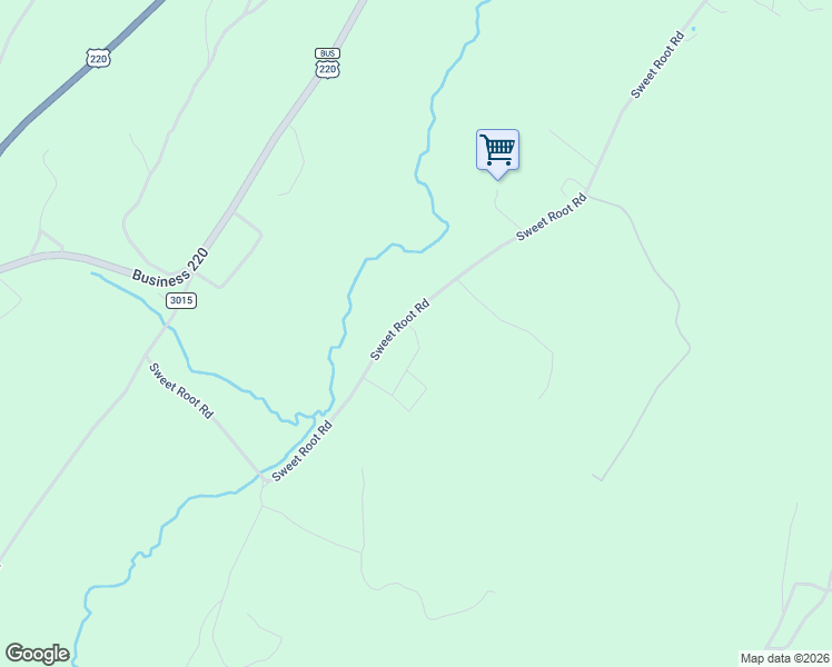 map of restaurants, bars, coffee shops, grocery stores, and more near Sweet Root Road in Bedford