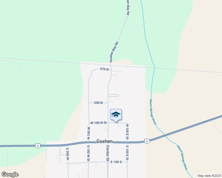 map of restaurants, bars, coffee shops, grocery stores, and more near 264 North Center Street in Goshen