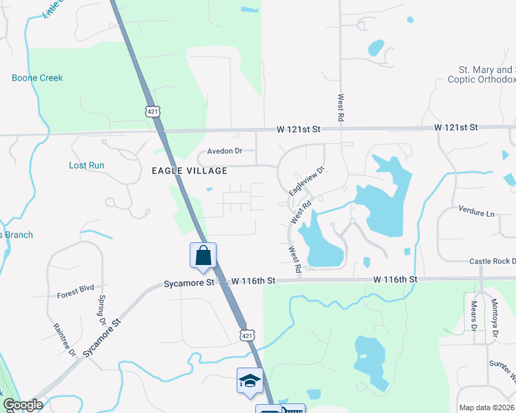 map of restaurants, bars, coffee shops, grocery stores, and more near 11725 Chant Lane in Zionsville