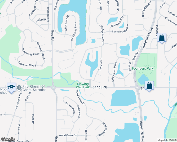 map of restaurants, bars, coffee shops, grocery stores, and more near 11706 Whisper Bay Court in Carmel