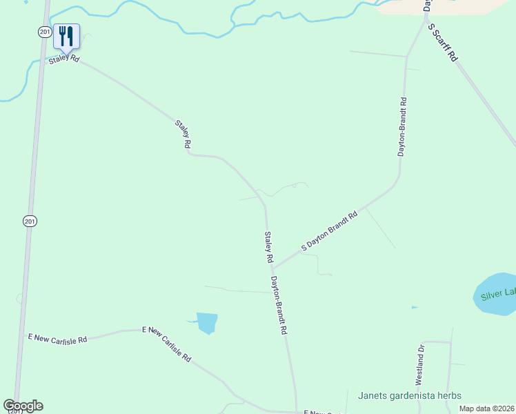 map of restaurants, bars, coffee shops, grocery stores, and more near 7788 Staley Road in New Carlisle