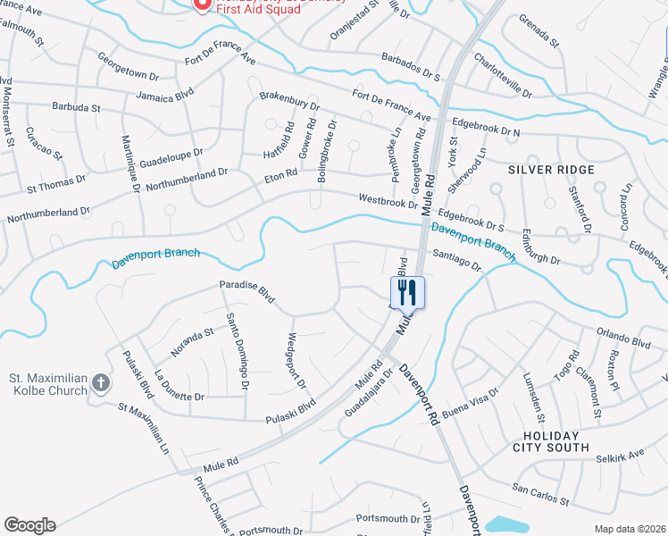 map of restaurants, bars, coffee shops, grocery stores, and more near 2 Speighstown Place in Toms River